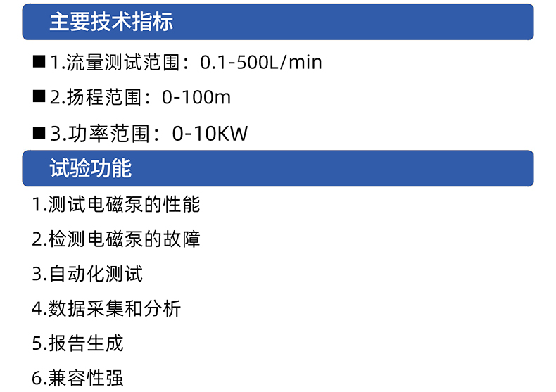 威格电磁泵测试系统 水泵测试设备插图3