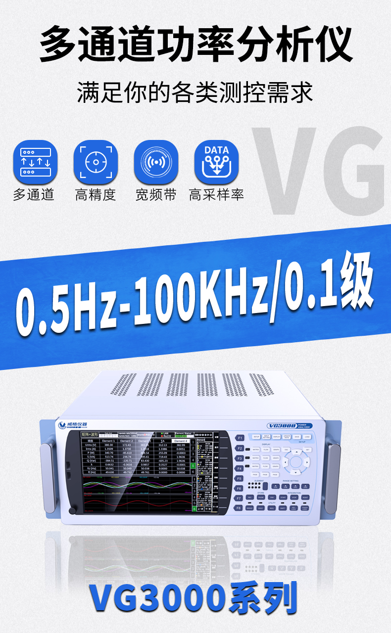 威格新品-多通道，多功能、高精度功率分析仪VG3000系列 厂家直销 质量保障插图1