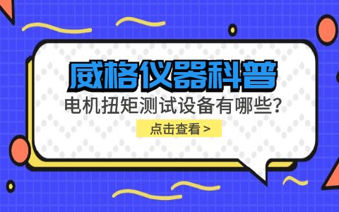 威格仪器-电机扭矩测试设备有哪些？插图